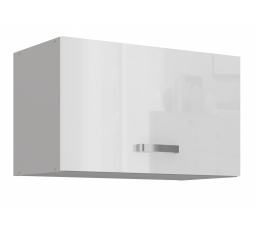 Horní skřínka BIANCA - 60 GU-36 1F, Šedá / Bílý lesk