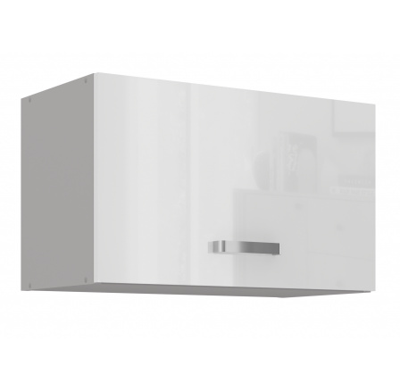 Horní skřínka BIANCA - 60 GU-36 1F, Šedá / Bílý lesk