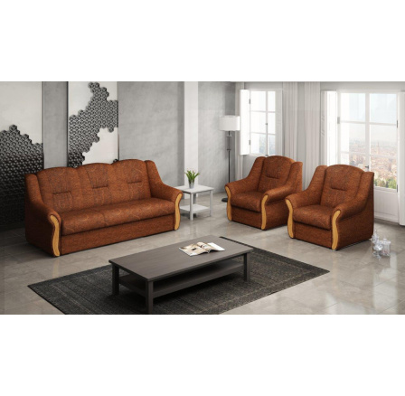 Sedací souprava Alice 3F+1+1 hnědá Sedací souprava Alice 3F+1+1 hnědá