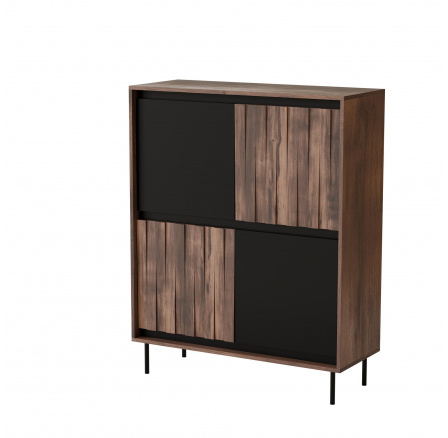 Komoda SWING KM-2, Ořech/Černá