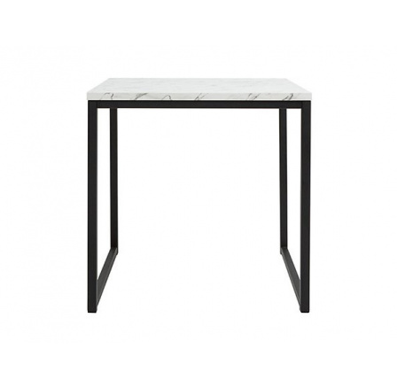 stolek AROZ LAW/40 mramor carrara bílý/černý kovový rám
