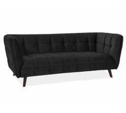 Pohovka CASTELLO 3  Velvet, černý Bluvel 19/wenge