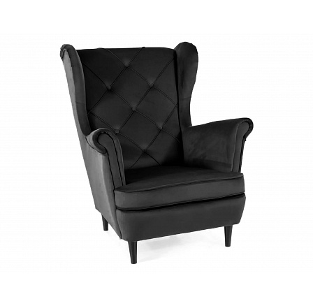 Křeslo LADY Velvet, černý Bluvel 19/wenge