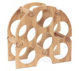 Stojan na víno - bambusový, otvory na láhve, barva přírodní