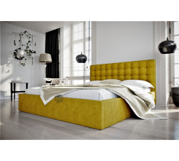 Postel LOFT - 180x200, Dřevěná, žlutá