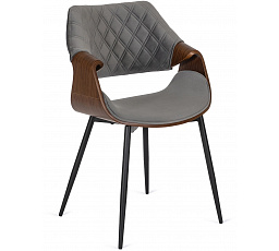 Židle DAKOTA Šedá/Ořech Sametová