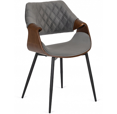 Židle DAKOTA Šedá/Ořech Sametová