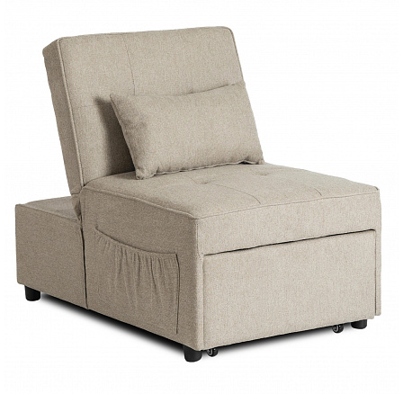 Rozkládací křeslo IBERIS 67 cm na spaní Béžové