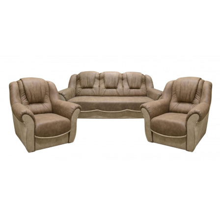 Sedací souprava Bára 3f+1+1 hnědá GA, Preston 22 - koo / Preston 21