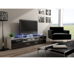 Tv komoda EVORA, lesklá černá