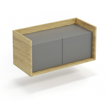 Komoda MOBIUS LOWBOARD 2D, přírodní/šedá Komoda MOBIUS LOWBOARD 2D, přírodní/šedá