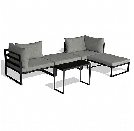 Zahradní sestava, kov, látka, šedá, AZ-L1761 SIL Zahradní sestava, kov, látka, šedá, AZ-L1761 SIL