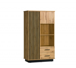 Systém "LAMELO" LA4 (Regál 2D2S) - Barva: černá