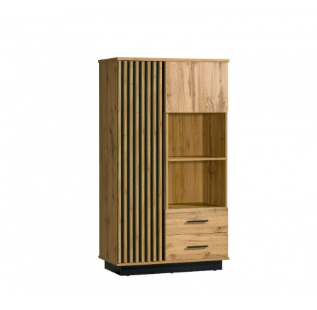 Systém "LAMELO" LA4 (Regál 2D2S) - Barva: černá