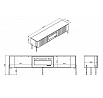 TV komoda VERA 190 EF s malým krbem, dub barokní ristretto