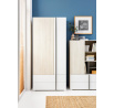 Tv komoda REMO RM12, Dub Wilton bílý/Bílá Lux/Antracit