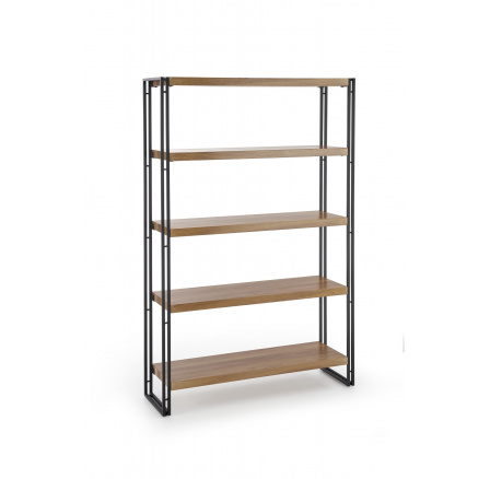 Regál BOLIVAR REG2, dub zlatý/černý