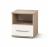 Noční stolek LIMA SN1, dub sonoma/bílá