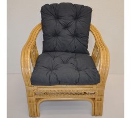 Polstr na křeslo Rio De Janeiro látka tmavě šedý melír