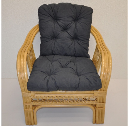 Polstr na křeslo Rio De Janeiro látka tmavě šedý melír Polstr na křeslo Rio De Janeiro látka tmavě šedý melír