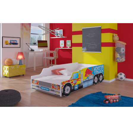 Postel s matrací MONSTER TRUCK 160x80