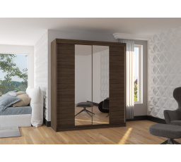 Posuvná skříň se zrcadlem BALANCE 180 Choco+Choco