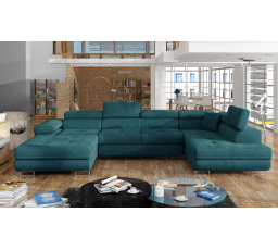 Sedací souprava ve tvaru U RODRIGO, Mat Velvet 75 Pravá