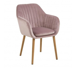 Židle Emilia Velvet dusty rose