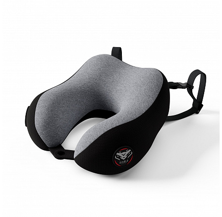 Cestovní polštář na krk, do letadla, z paměťové pěny, šedo-černý: Diablo TRAVEL PILLOW Cestovní polštář na krk, do letadla, z paměťové pěny, šedo-černý: Diablo TRAVEL PILLOW