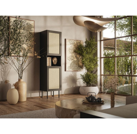 Regál JUTA 2D, černá mat