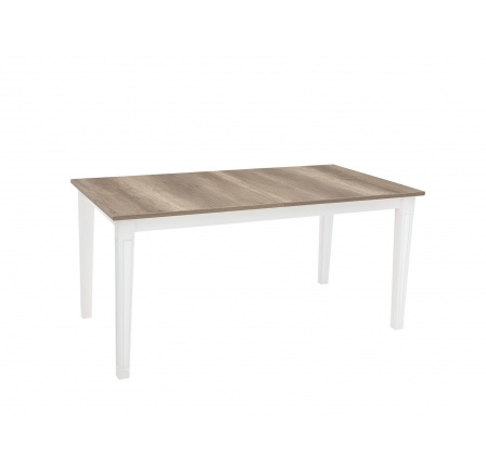 Jídelní stůl CANNET 160, bílá/dub monument