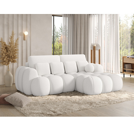 Covelion Corner Sofa Bed with Storage, White Velvet, Right-Hand Facing Paolli 01 193x60 Right 1