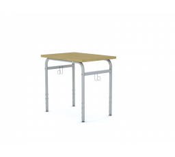 Školní lavice SOBRE obdélníková 700x500, šedý rám/dubová deska velikost 2-4