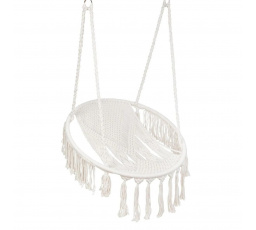 Houpačka CIRCLE DOIRA béžová macramé 82x60x115-138 cm 893280