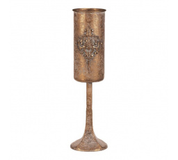 Kalich kovový - úzký, vyšší, barva zlatá