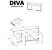 Komoda DIVA 3D3SZ černá