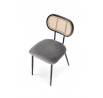 Jídelní židle K503, Šedá/Ratan/Černá