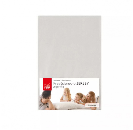 Prostěradlo JERSEY světle šedé - 120 x 200