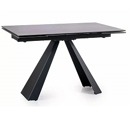 Jídelní stůl SALVADORE CERAMIC II, Tmavě šedý mat/Černý mat