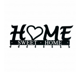 Nástěnný věšák Home Sweet Home černý