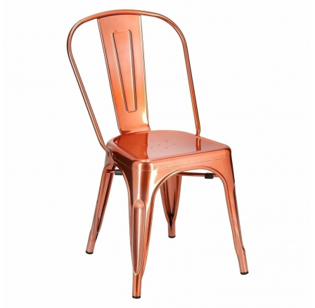 Židle Paris měděná inspirovaná Tolix