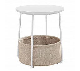 Odkládací stolek 45x45x50cm, mdf, bílá, AKF-E1023 WT