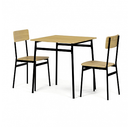 Jídelní set s 2 židlemi, 70x70x76cm, mdf, divoký dub, AUT-O2121 OAK Jídelní set s 2 židlemi, 70x70x76cm, mdf, divoký dub, AUT-O2121 OAK