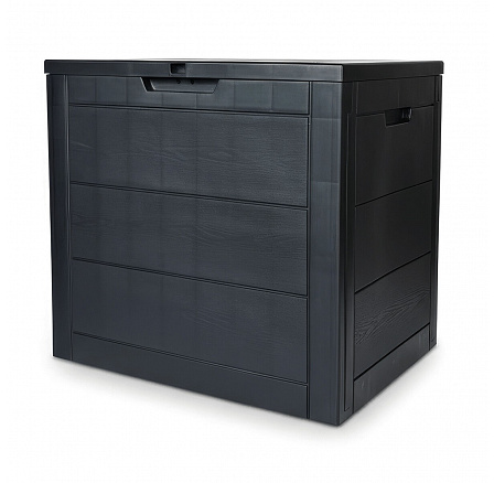 Zahradní úložný box 56x43x53cm, plast, šedá, 120l, AZB-G2035 GREY