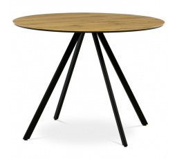 Kulatý jídelní stůl 100x100cm, lamino, dub, HT-R5010 OAK