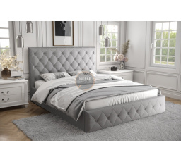 Postel ROMA - 200x200, Dřevěná, šedá