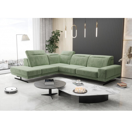 Rohová sedací souprava FIORE 265x220 cm - zelená , levá