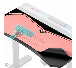 Herní ochranná podložka na stůl, velká Diablo X-Forge Akira Pink 140 x 52 cm