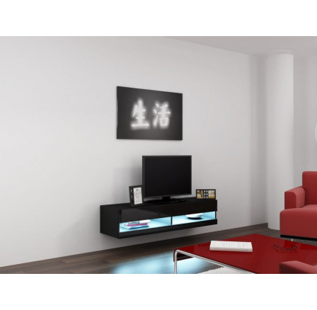 TV komoda VIGO NEW 140, černá / černý lesk TV komoda VIGO NEW 140, černá / černý lesk