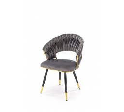 Jídelní židle K551, Šedá/Černá/Zlatá